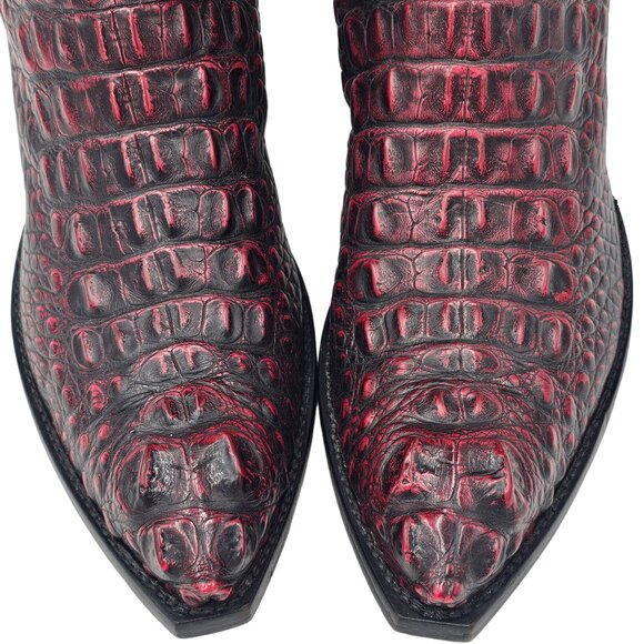 Tres Outlaws Black Cherry Hornback Alligator 11.5 Cowboy Western Boots $7500MSRP - Picture 2 of 16